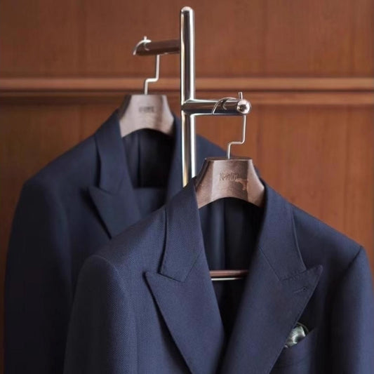 Luxury Wood Suit Hanger Wide Shoulder Thick Vintage Men's Coat Hanger TheGarmentHanger