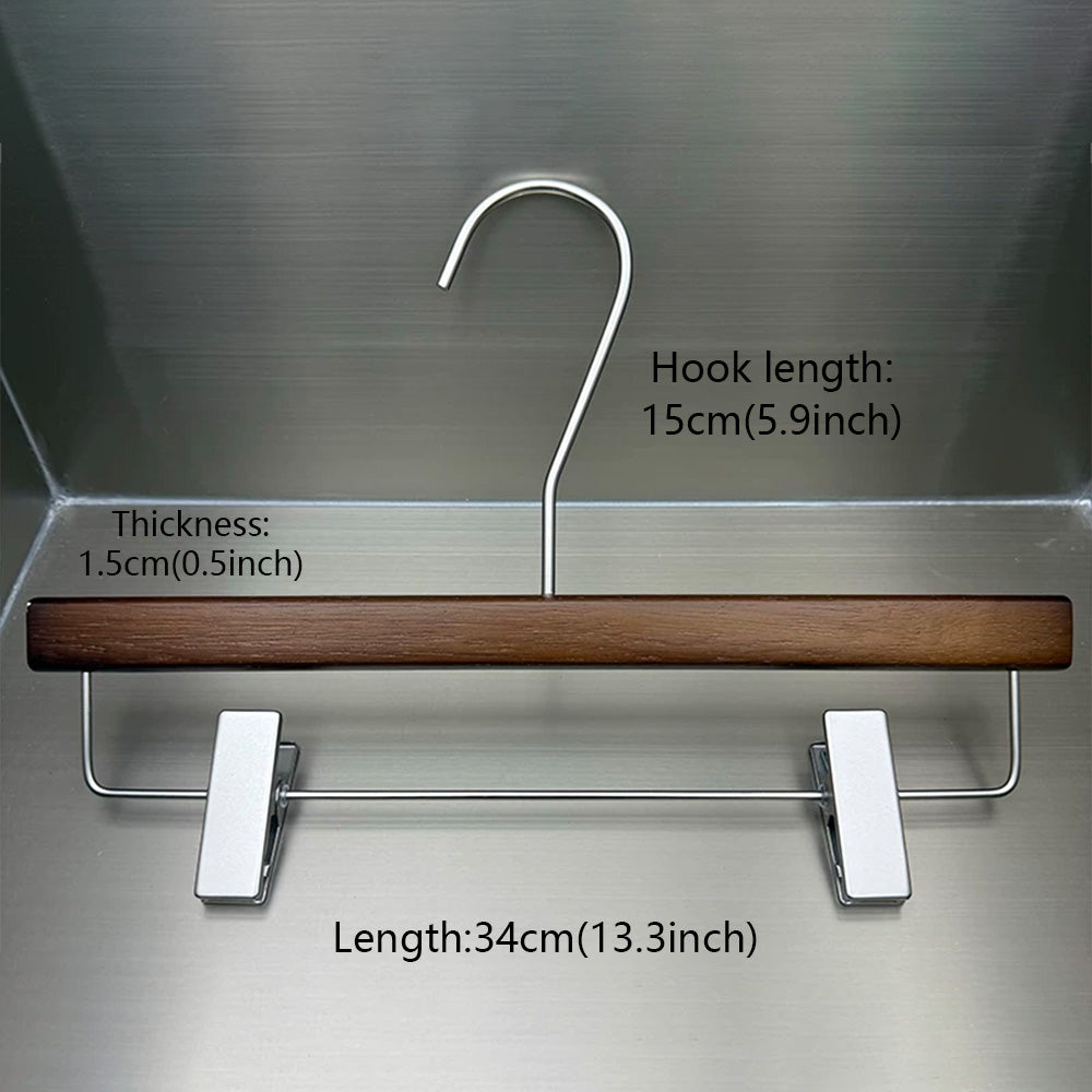 Walnut Beech Wood Hangers Wholesale – Suit & Pants Hangers with Clips