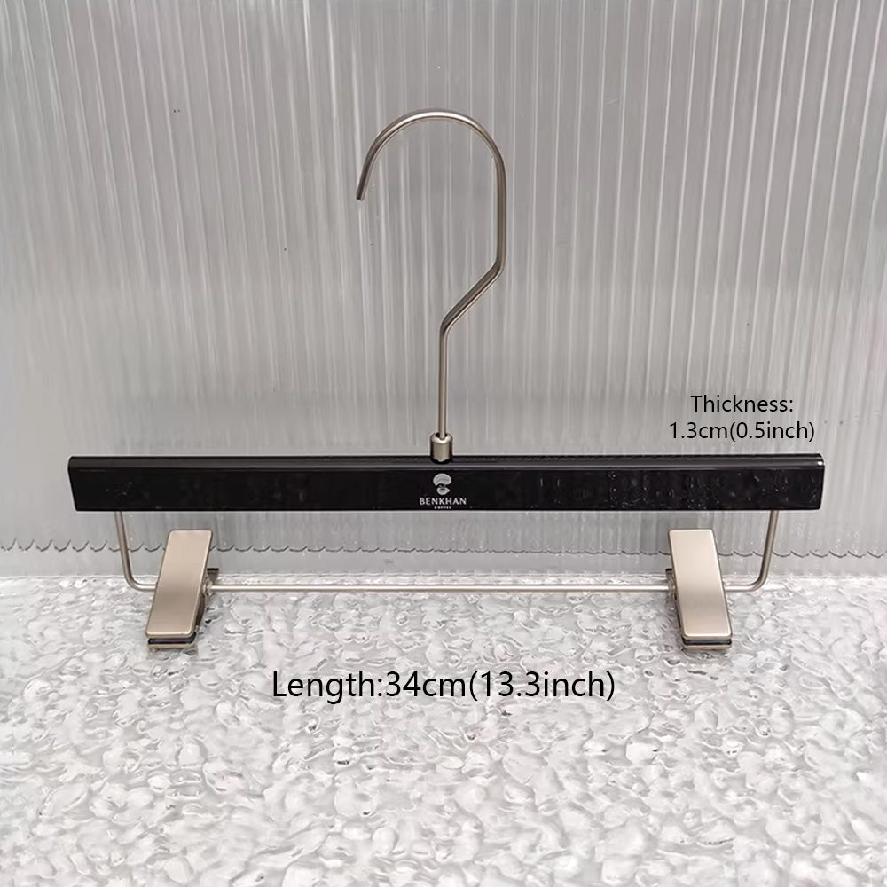 Schwarze Acryl-Kleiderbügel mit Clips – Premium Schrank- und Boutique-Display-Organizer