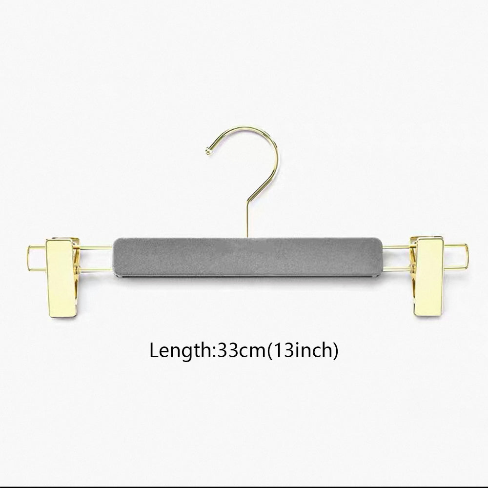 Premium Grey Velvet Suit Hangers with Pants Clips | Non-Slip Coat & Bridal Rack