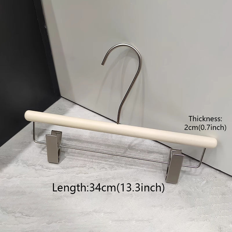 Luxury White Wood Hangers Set - Hotel Grade Clothing Hangers for Dresses Coats | thegarmenthanger