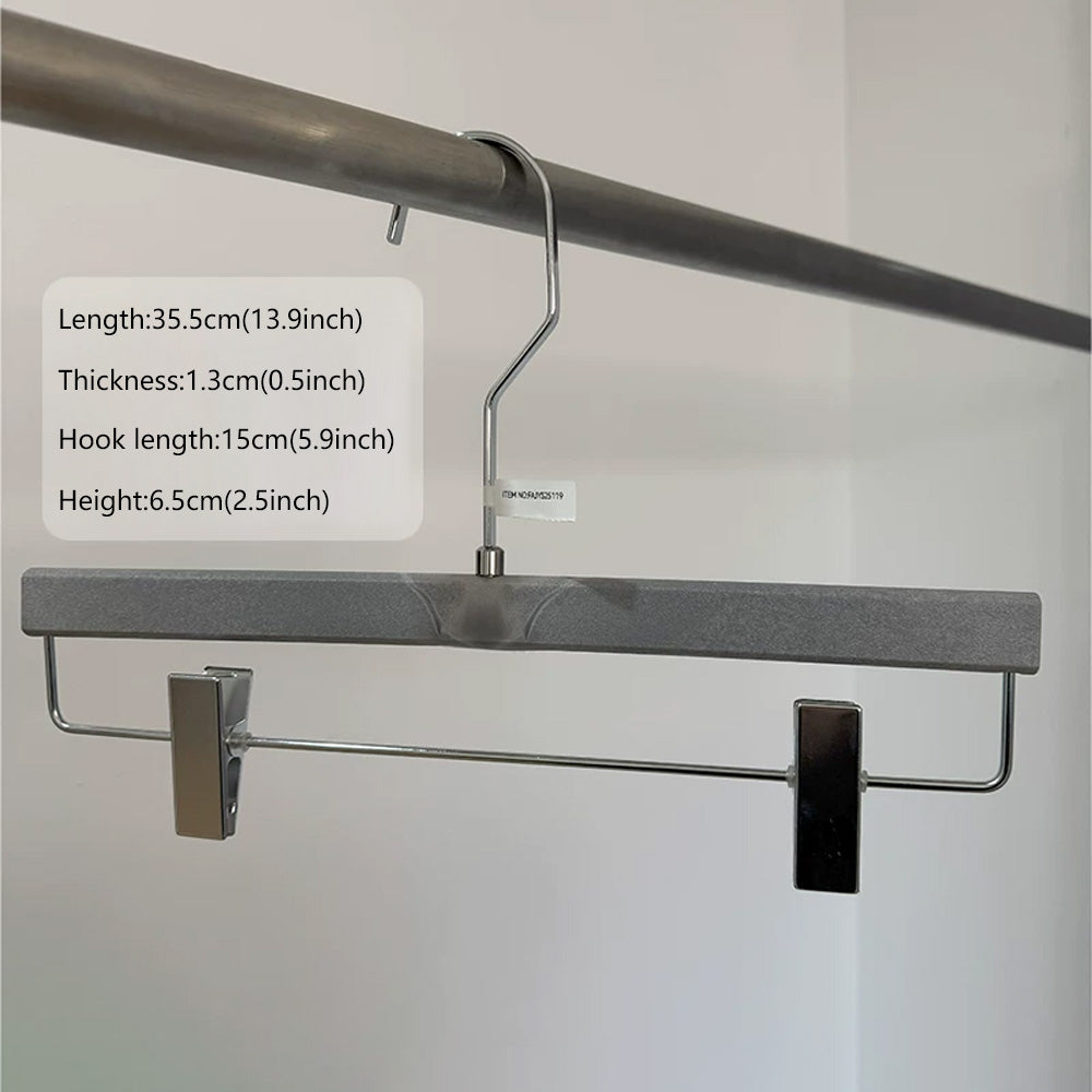 Gray Wood Grain Resin Suit Hangers with Custom Logo for Retail Display