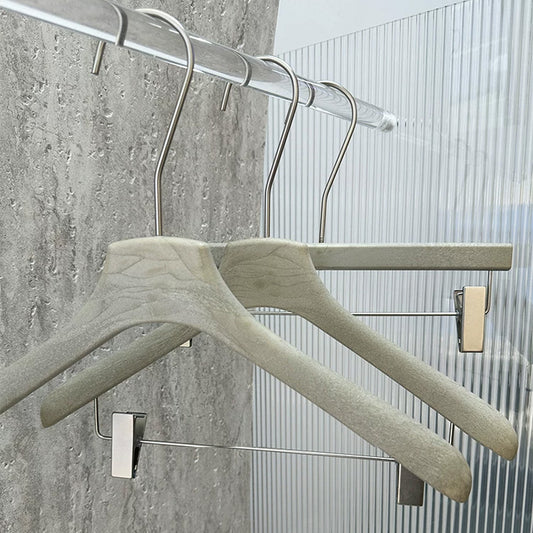 Wholesale Custom Gray ABS Resin Hangers with Clips for Women’s Boutiques