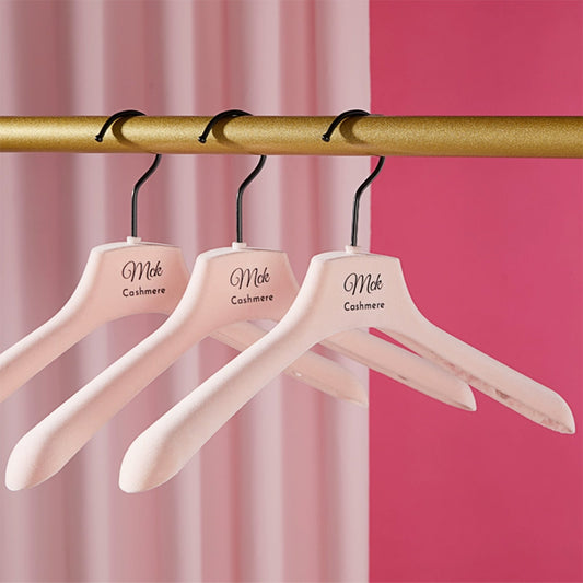 Premium Pink Velvet Hangers - Non-Slip Rotating Clothes Hangers for Boutiques & Homes