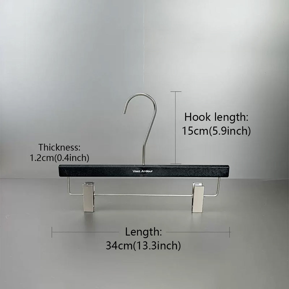 Wood Grain Resin Hangers with Clips for Boutique Clothing Stores