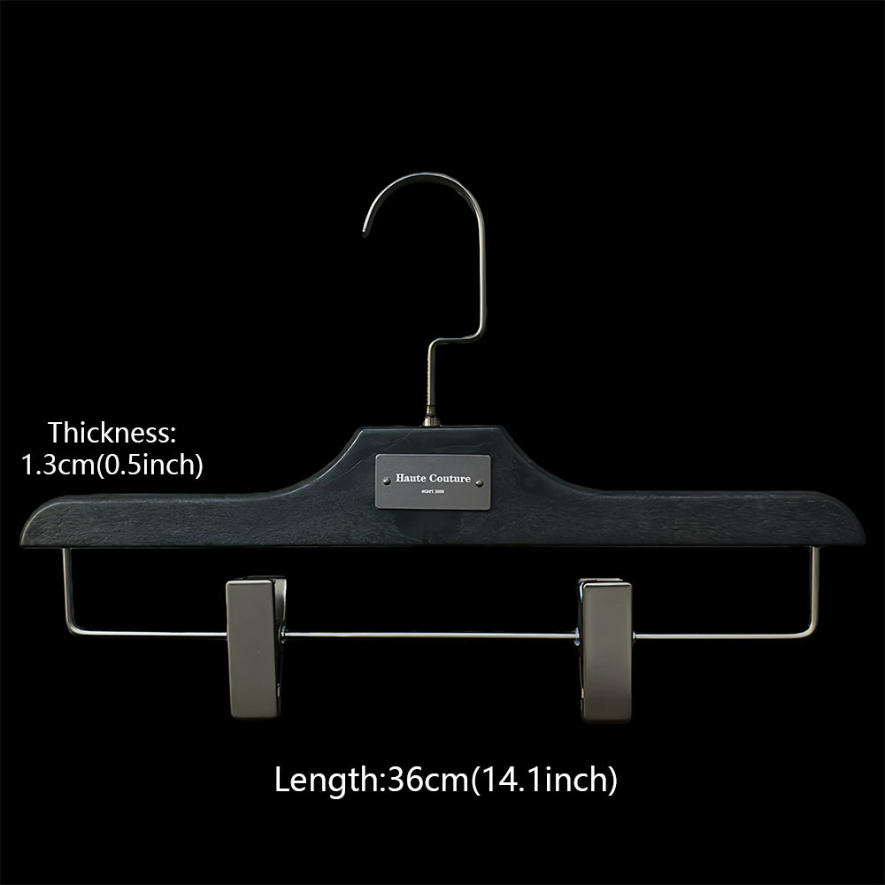 Custom Logo Solid Resin Hangers with Metal Plate for Boutique Clothing Stores