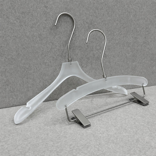 Wholesale Frosted Clear Acrylic Hangers with Custom Logo