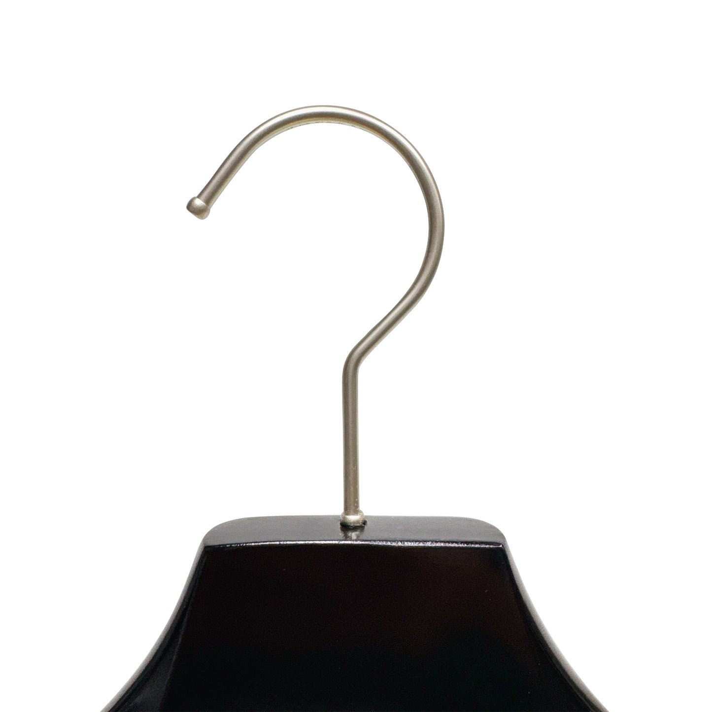 Black Luxury Wooden Suit Hangers with Pants Bar | Glossy Lacquer Jacket Hanger