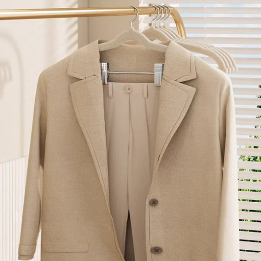 Space-Saving Velvet Hangers with Clips - Ultra Thin Non-Slip Hangers for Delicate Wear