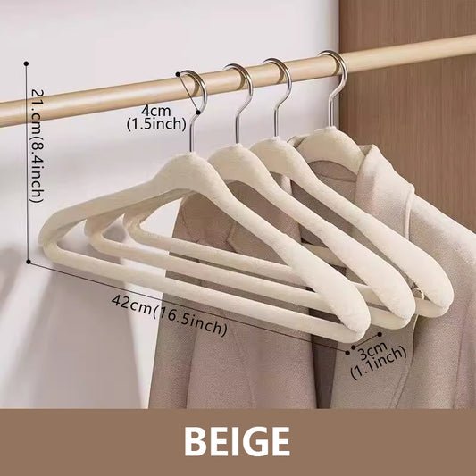 Wide Shoulder Velvet Hangers Non-Slip Heavy Duty Flocked Coat Hangers Space Saving