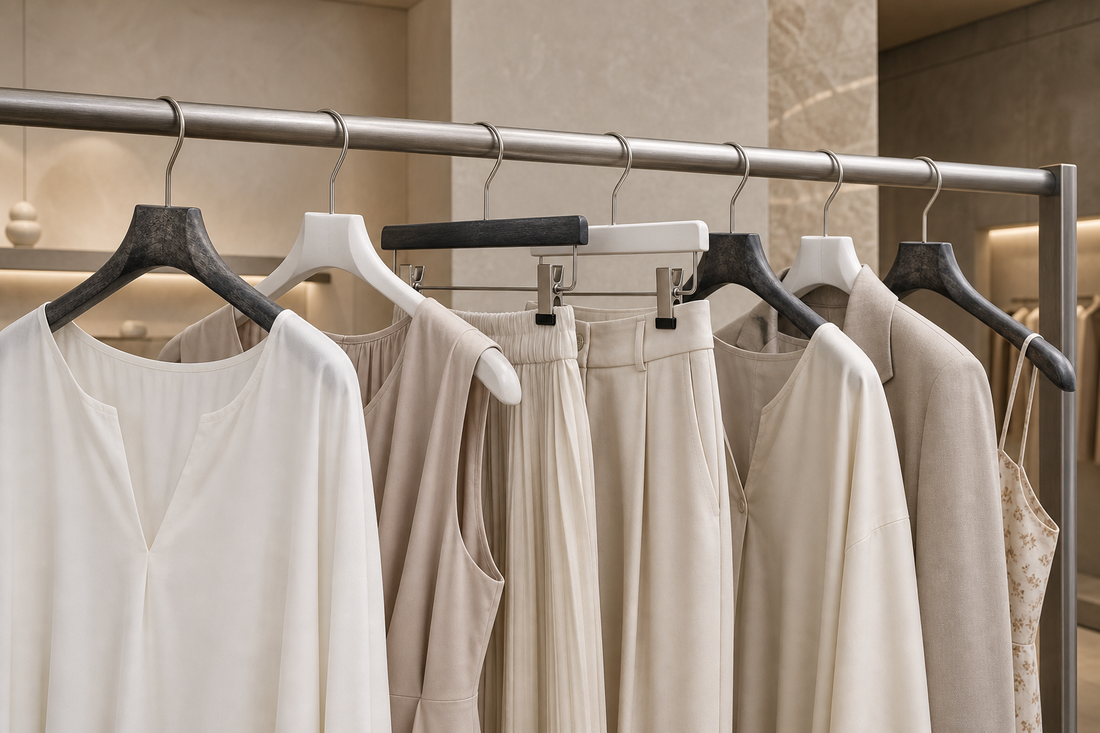 How to Display Matching Sets in a Boutique: A Practical Hanger System for Jackets, Shirts, Pants and Skirts