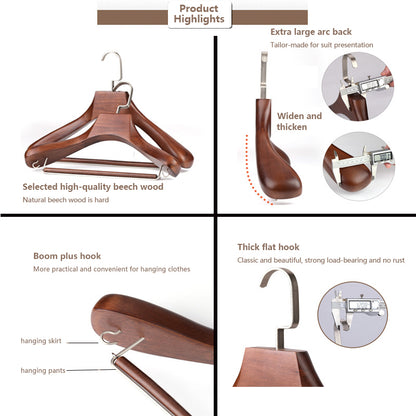 Wide Shoulder Wooden Suit Hanger | Coat Display Rack | Natural Wood | thegarmenthanger