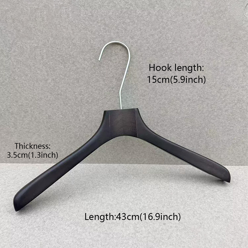 Custom Logo Rubber Wood Hangers with Pants Clips for Boutiques