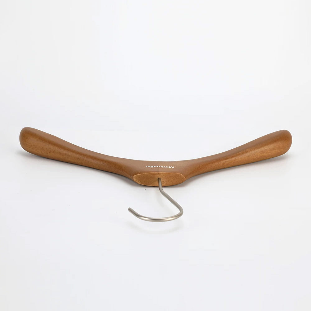 Wholesale Walnut Lacquered Wooden Hangers for Coats, Shirts, Suits & Trousers | OEM Custom