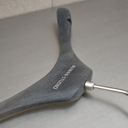 Matte Black Acrylic Hangers for Women with Clips | Custom Logo, 50 PCS