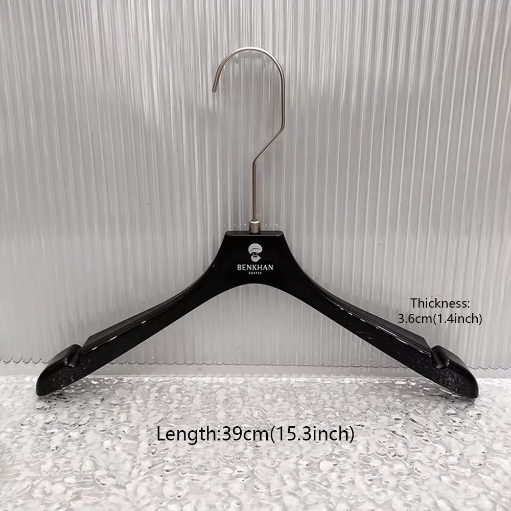 Black Acrylic Hangers with Clips – Premium Closet & Boutique Display Organizer