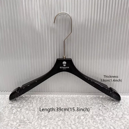 Black Acrylic Hangers with Clips – Premium Closet & Boutique Display Organizer