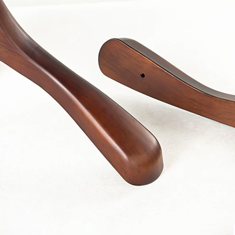Wide Shoulder Plastic Hangers, Wood-Grain Finish, 360° Swivel Hooks, 50 Pack