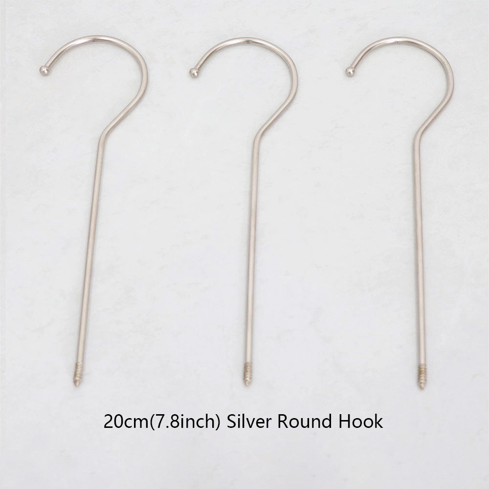 Wholesale 360° Swivel Metal Clothes Hanger Hooks | Screw-In Replacement Parts /10pcs