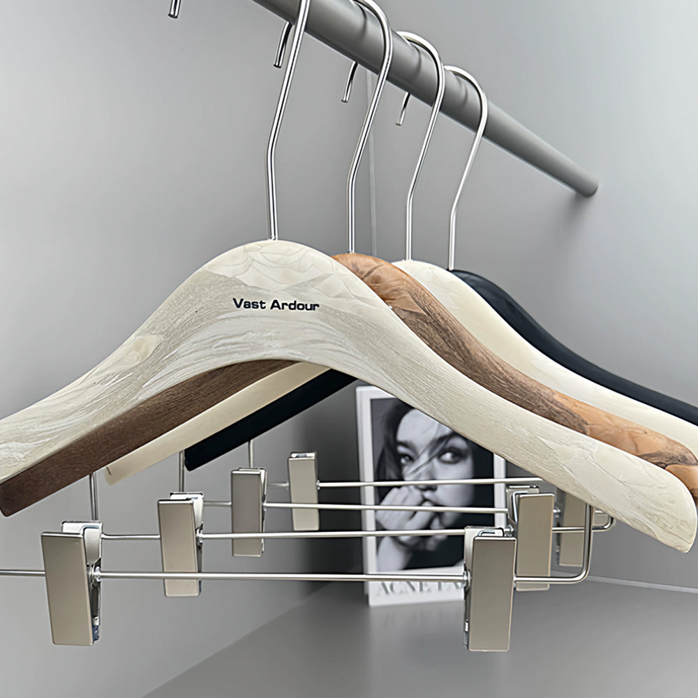 Wholesale Resin Clothes Hangers with Custom Logo and Adjustable Clips