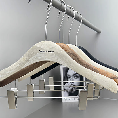 Wholesale Resin Clothes Hangers with Custom Logo and Adjustable Clips