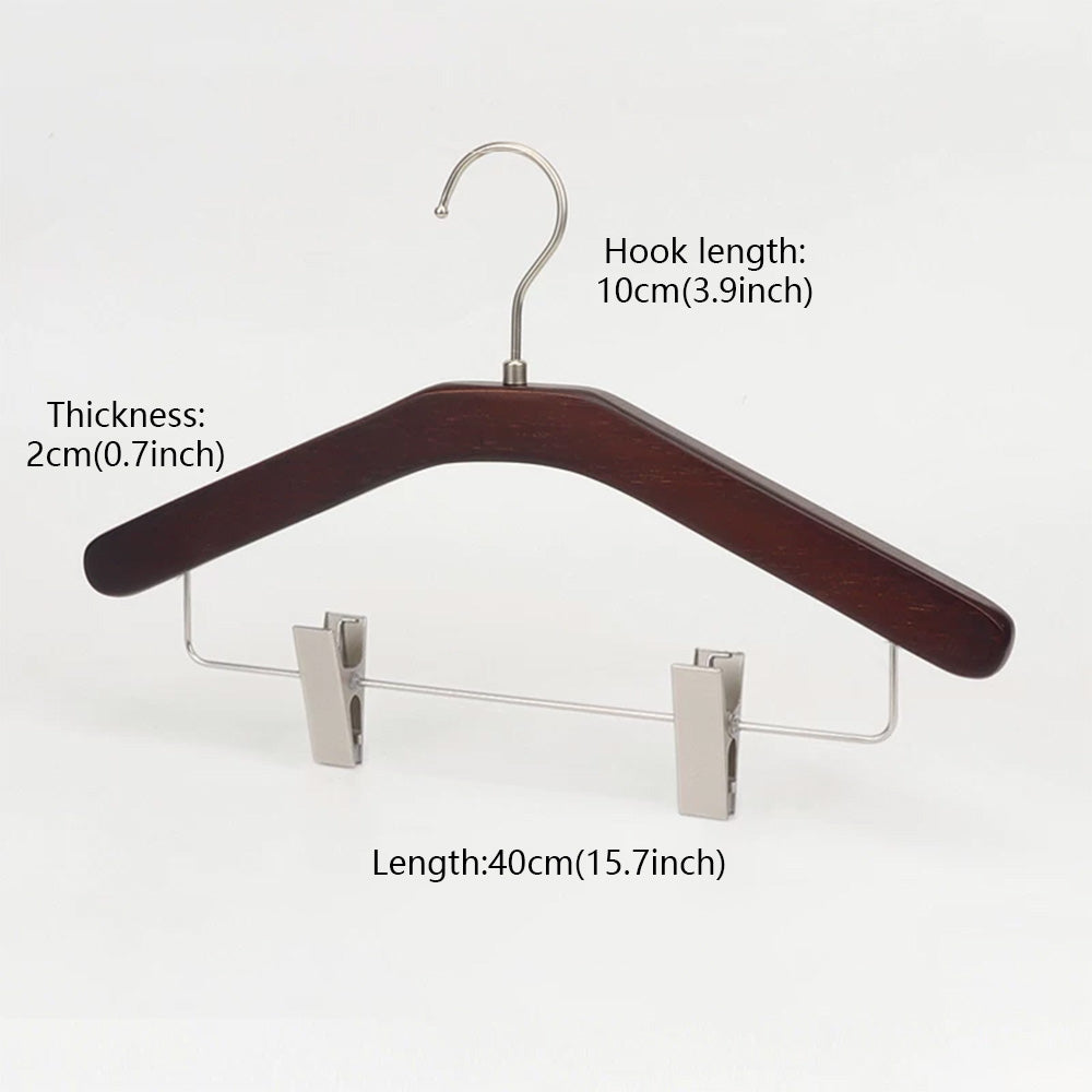Solid Wood Clothes Hangers Wholesale – Black Walnut Color | MOQ 50