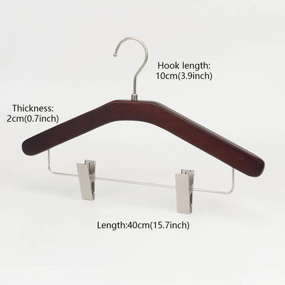 Solid Wood Clothes Hangers Wholesale – Black Walnut Color | MOQ 50