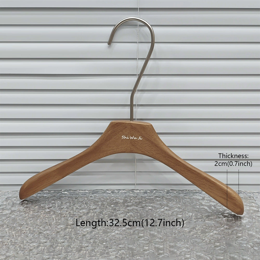 Walnut Oak Children's Hangers Set - Boutique Quality with Logo Customization