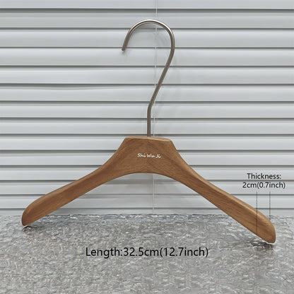 Walnut Oak Children's Hangers Set - Boutique Quality with Logo Customization