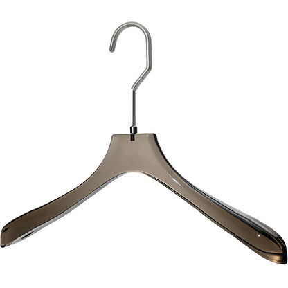 Custom Smoke Black Acrylic Clothes Hangers Wholesale with Logo