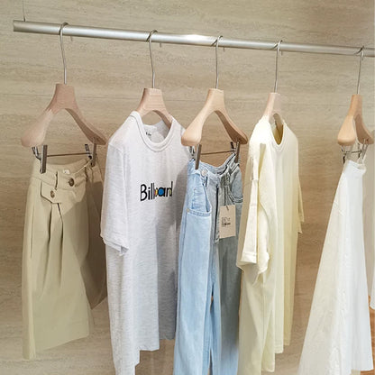 Wide Shoulder Beech Wood Hangers with Pants Bar – Natural Wood Suit Hangers