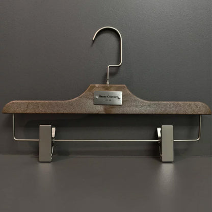 Custom Logo Solid Resin Hangers with Metal Plate for Boutique Clothing Stores