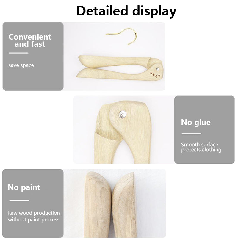 Natural Camphor Wood Hangers– Foldable, Anti-Insect, Wide Shoulder, Eco-Friendly Wardrobe