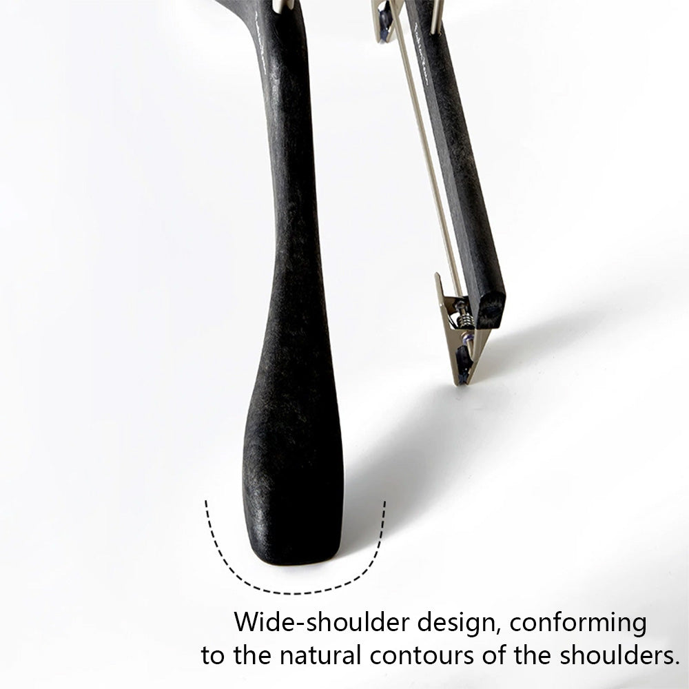 Luxury Matte Black Resin Suit Hanger & Pants Hanger for Men's Wardrobe