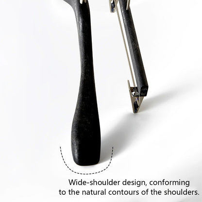 Luxury Matte Black Resin Suit Hanger & Pants Hanger for Men's Wardrobe