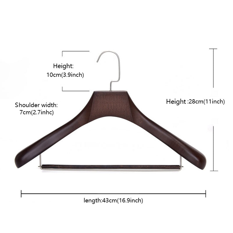 Wide Shoulder Wooden Suit Hanger | Coat Display Rack | Natural Wood | thegarmenthanger