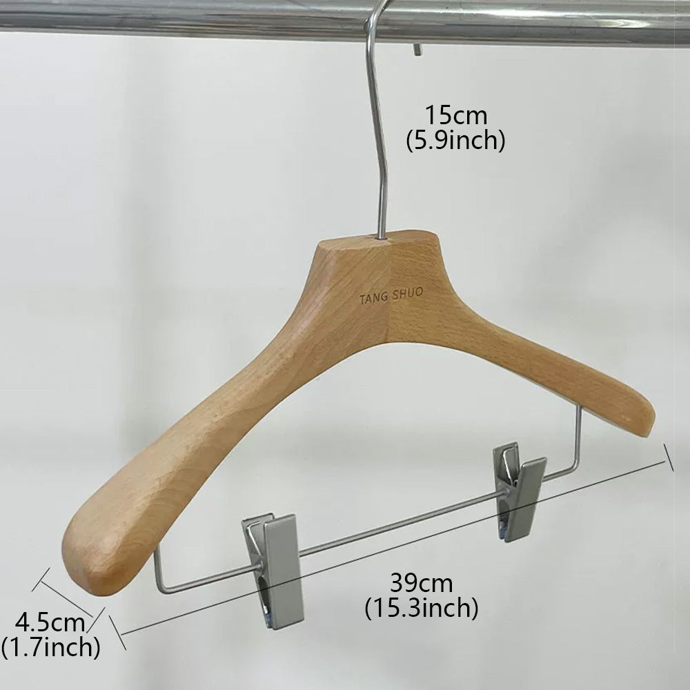 Beech Wood Women's Suit Hanger | 360° Swivel Hook | Boutique Clothing Hanger