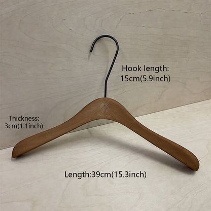 Women’s Walnut Color Solid Wood Hangers & Pants Hangers | Custom Logo Wholesale