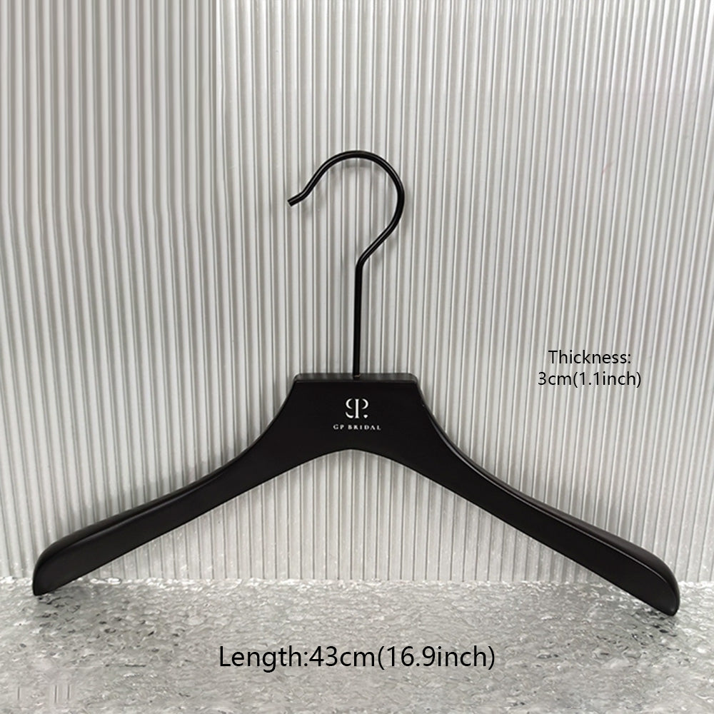 Premium Black Wood Hangers Non-Slip Luxury Hotel Hangers for Suits - thegarmenthanger