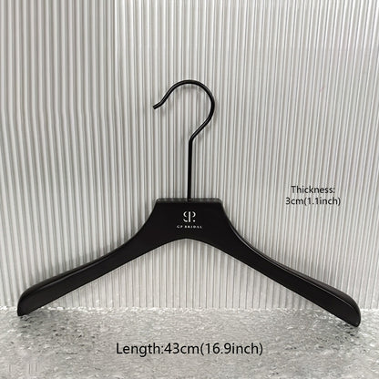 Premium Black Wood Hangers Non-Slip Luxury Hotel Hangers for Suits - thegarmenthanger