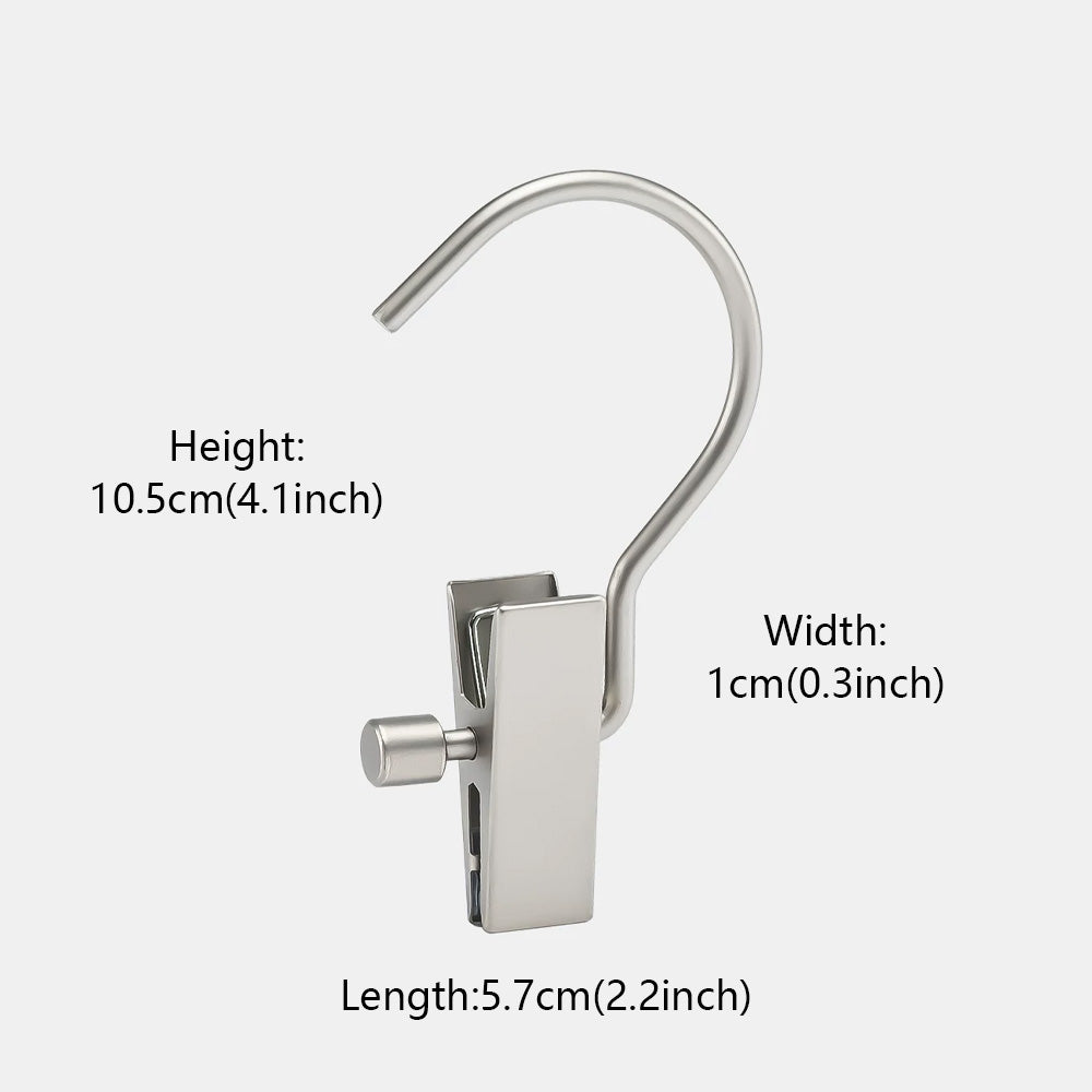 Metal Hanging Clips with Swivel Hooks, 20-Pack – Non-Slip Padded Grip