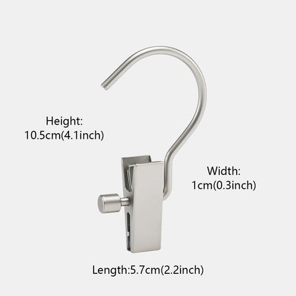 Metal Hanging Clips with Swivel Hooks, 20-Pack – Non-Slip Padded Grip