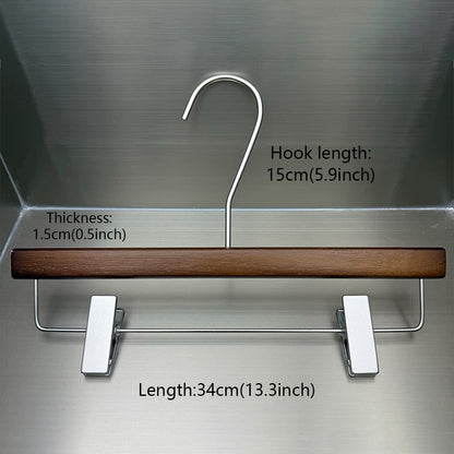 Walnut Beech Wood Hangers Wholesale – Suit & Pants Hangers with Clips