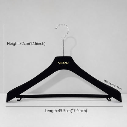 ABS Plastic Velvet Hangers – Non-Slip Flocked Coat Hanger Closet Organizer