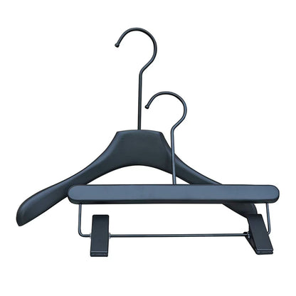 Wholesale Kids Wooden Hangers with Adjustable Clips & Custom Logo