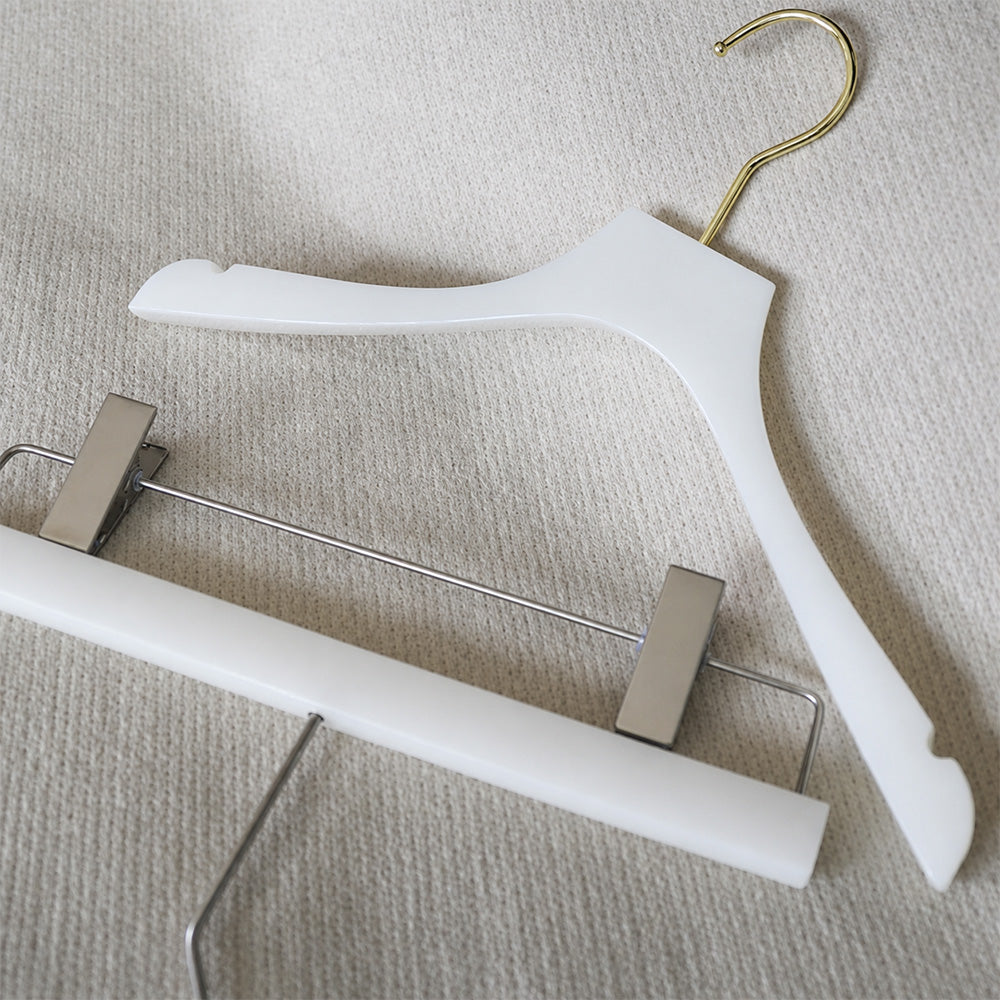 Wholesale Jade-Effect Acrylic Clothes & Pants Hangers with Custom Logo