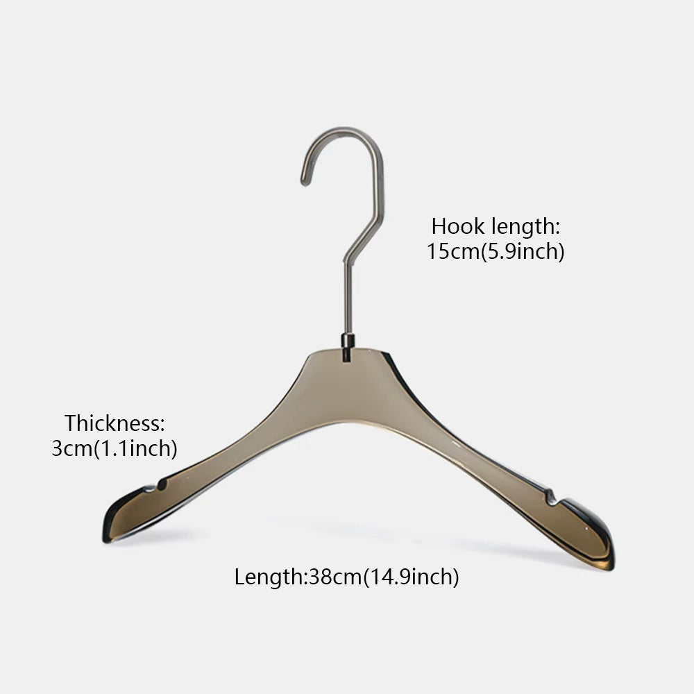 Custom Smoke Black Acrylic Clothes Hangers Wholesale with Logo