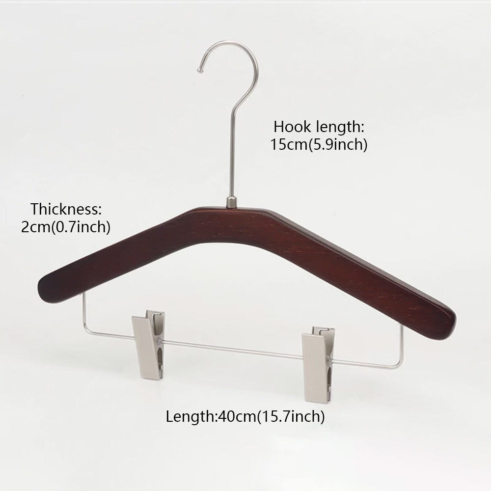 Solid Wood Clothes Hangers Wholesale – Black Walnut Color | MOQ 50