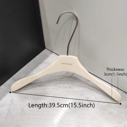 Luxury White Wood Hangers Set - Hotel Grade Clothing Hangers for Dresses Coats | thegarmenthanger