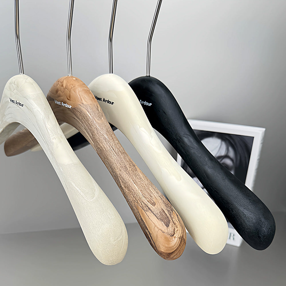 Wholesale Resin Clothes Hangers with Custom Logo and Adjustable Clips